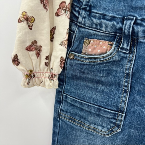 Matilda Jane Harvest Fit Jean Overalls Fall Flutter Set - Picture 11 of 13